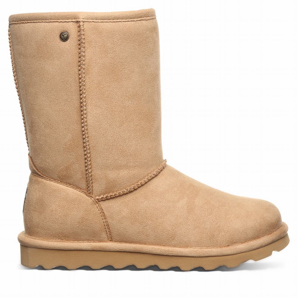Botas Bearpaw Elle Short Vegan Mujer Marrones | HSU77JK