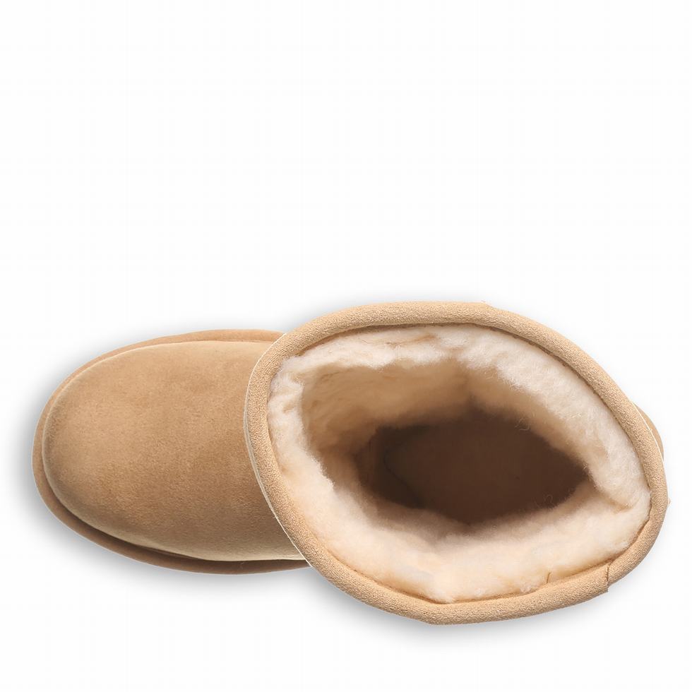 Botas Bearpaw Elle Short Vegan Mujer Marrones | HSU77JK