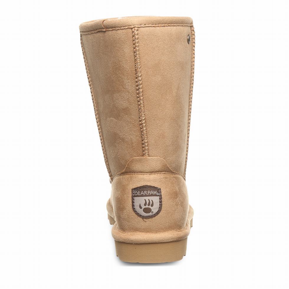 Botas Bearpaw Elle Short Vegan Mujer Marrones | HSU77JK