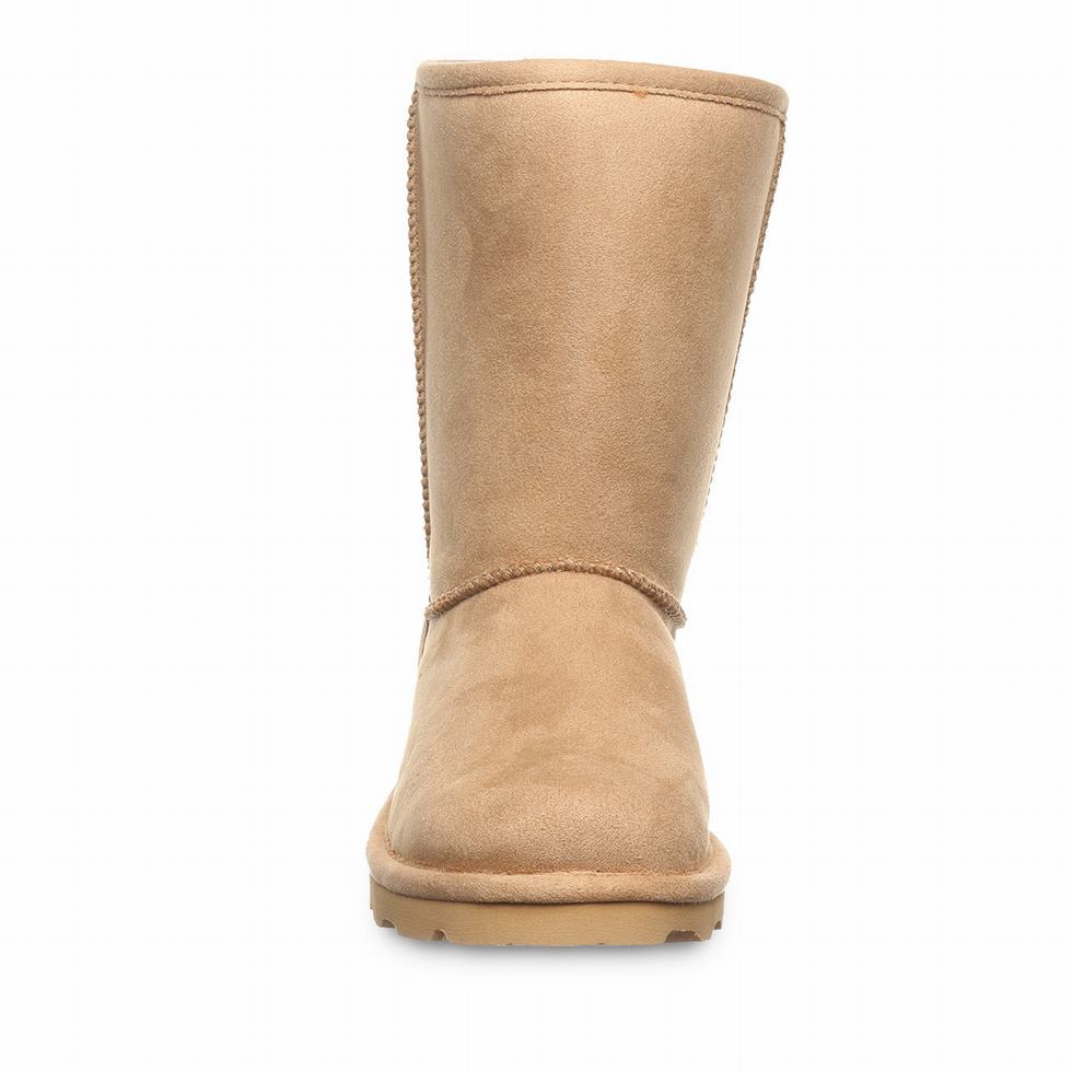 Botas Bearpaw Elle Short Vegan Mujer Marrones | HSU77JK