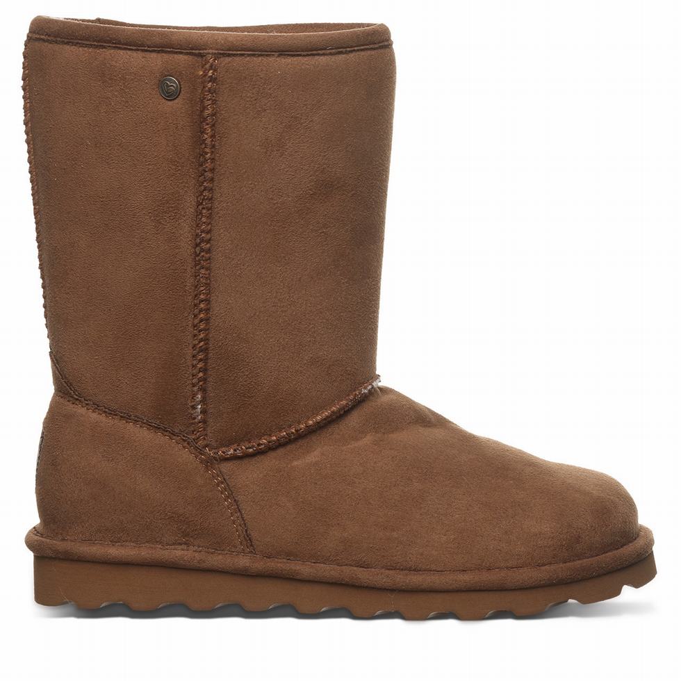 Botas Bearpaw Elle Short Vegan Mujer Marrones | WYN5052NZ