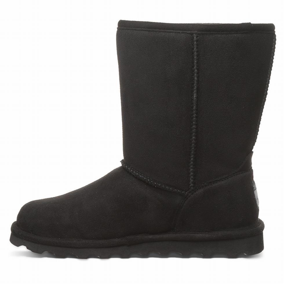 Botas Bearpaw Elle Short Vegan Mujer Negras | JVS6033YZ
