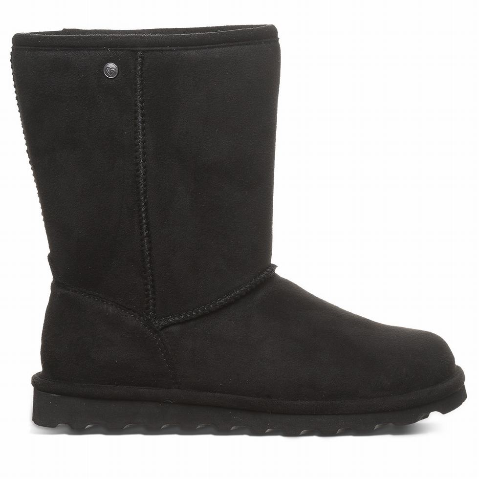 Botas Bearpaw Elle Short Vegan Mujer Negras | JVS6033YZ