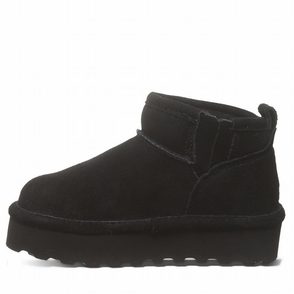 Botas Bearpaw Retro Shorty Youth Niños Negras | RFL9871OY