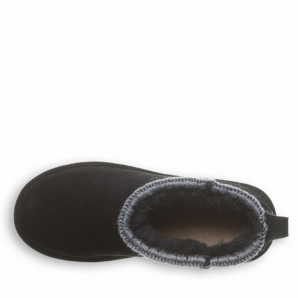 Botas Bearpaw Shorty Crochet Mujer Negras | AUI9388DS