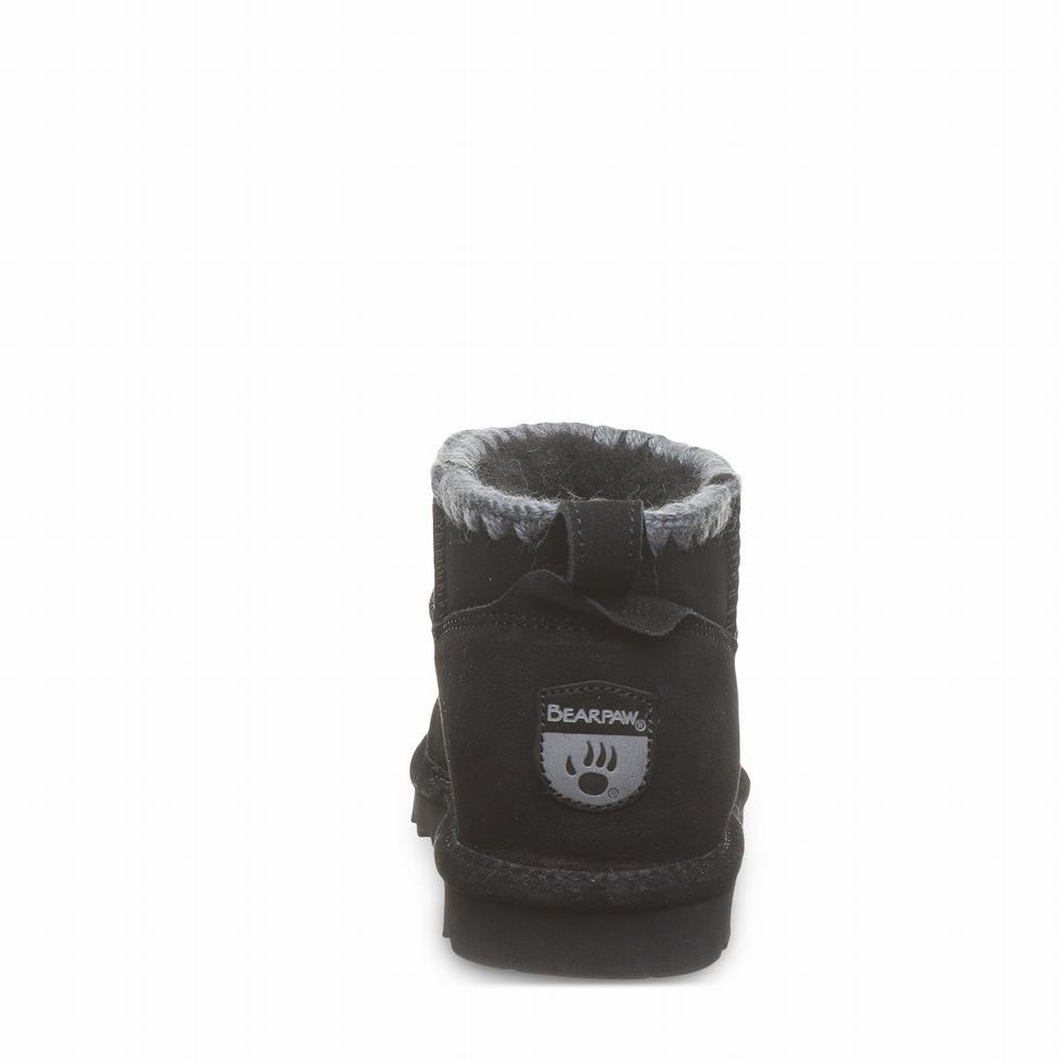 Botas Bearpaw Shorty Crochet Mujer Negras | AUI9388DS