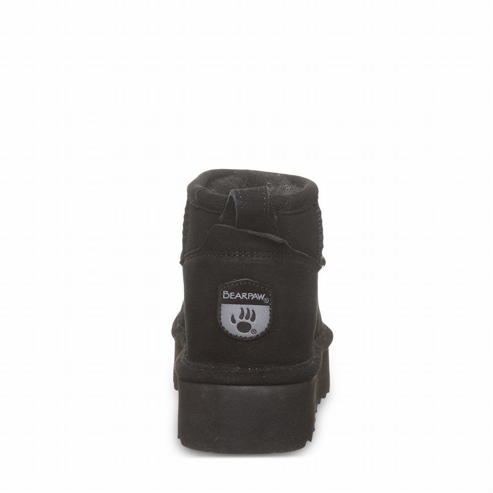 Botas Plataforma Bearpaw Retro Shorty Mujer Negras | OTT2455MV