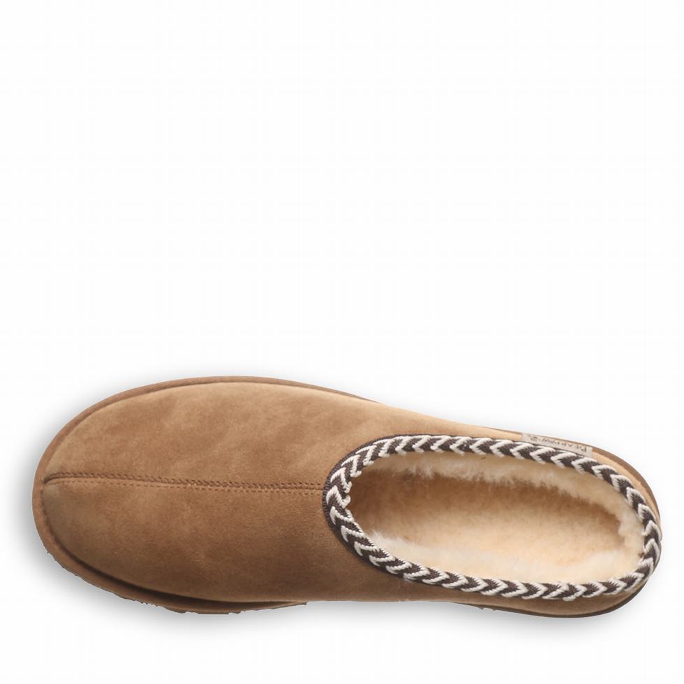 Pantuflas Bearpaw Beau Hombre Marrones | HUA1844PI