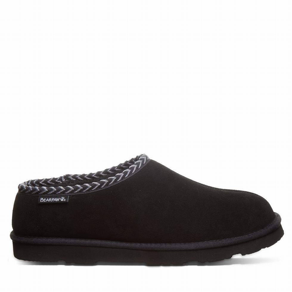 Pantuflas Bearpaw Beau Hombre Negras | TZI5699DJ
