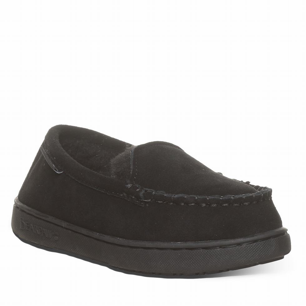 Pantuflas Bearpaw Jamie Youth Niños Negras | OPN10081GJ