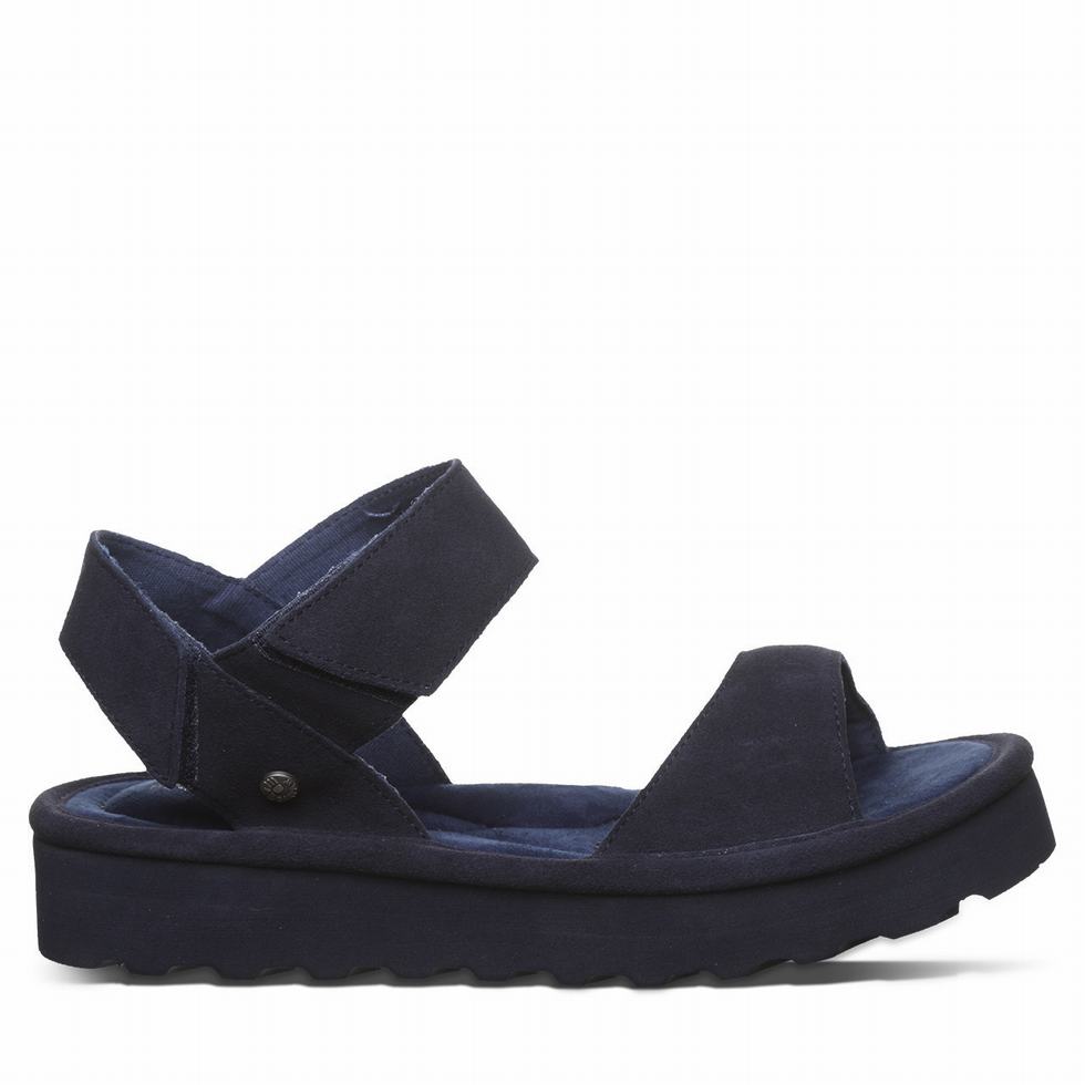 Sandalias Bearpaw Crest Mujer Azules | IKX2581GZ