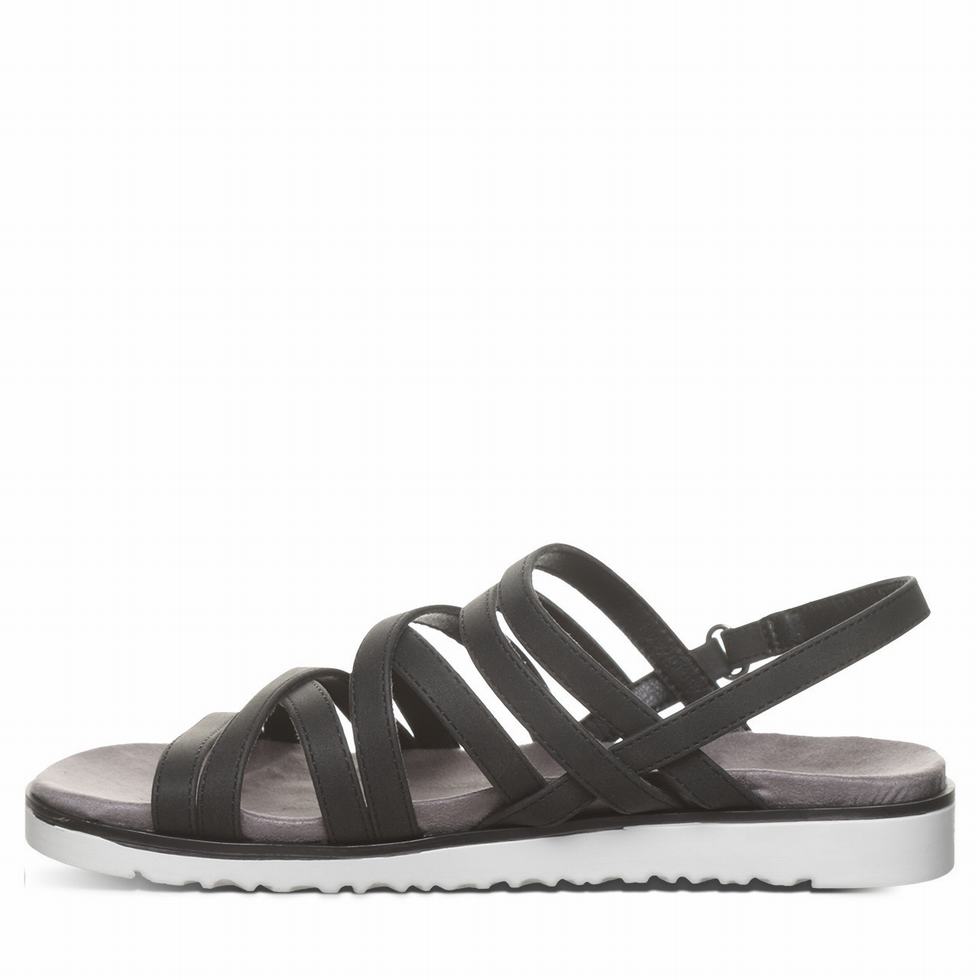 Sandalias Bearpaw Crete Mujer Negras | FMQ1058ZY