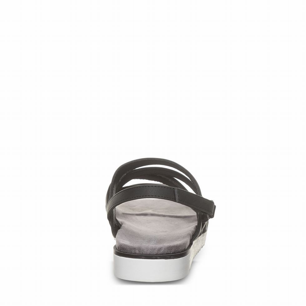 Sandalias Bearpaw Crete Mujer Negras | FMQ1058ZY