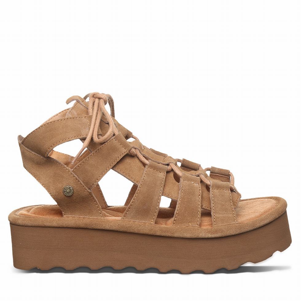 Sandalias Bearpaw Elevation Mujer Marrones | PIB1752RL