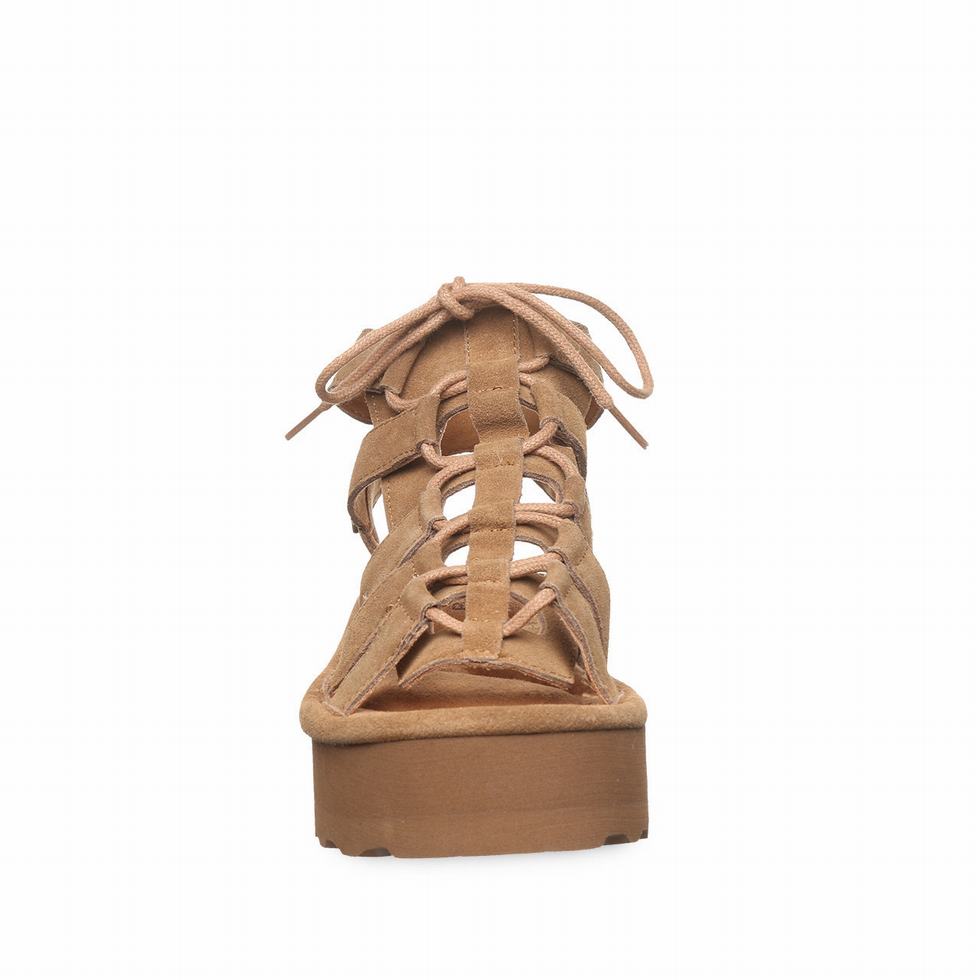 Sandalias Bearpaw Elevation Mujer Marrones | PIB1752RL