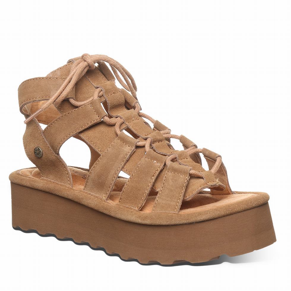 Sandalias Bearpaw Elevation Mujer Marrones | PIB1752RL