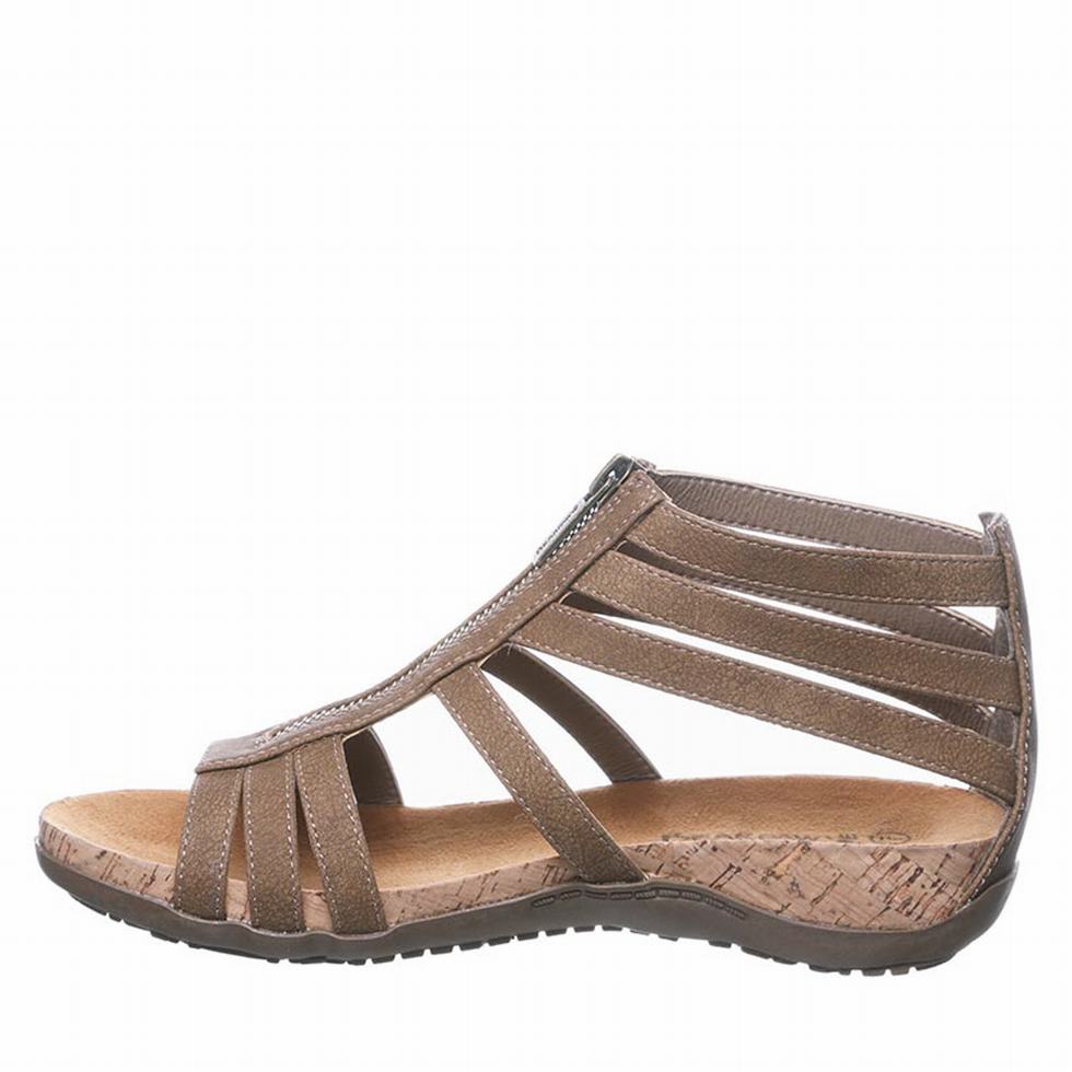 Sandalias Bearpaw Layla Wide Mujer Marrones | NQI9826SY
