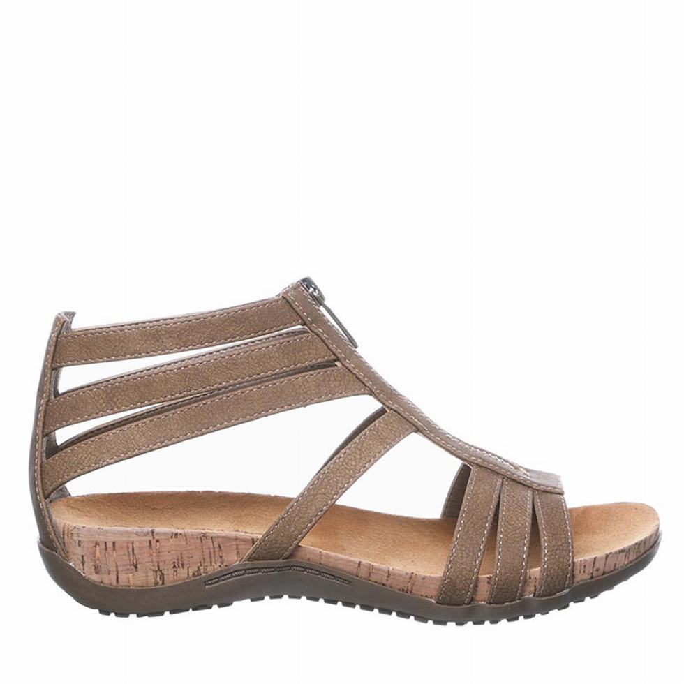 Sandalias Bearpaw Layla Wide Mujer Marrones | NQI9826SY