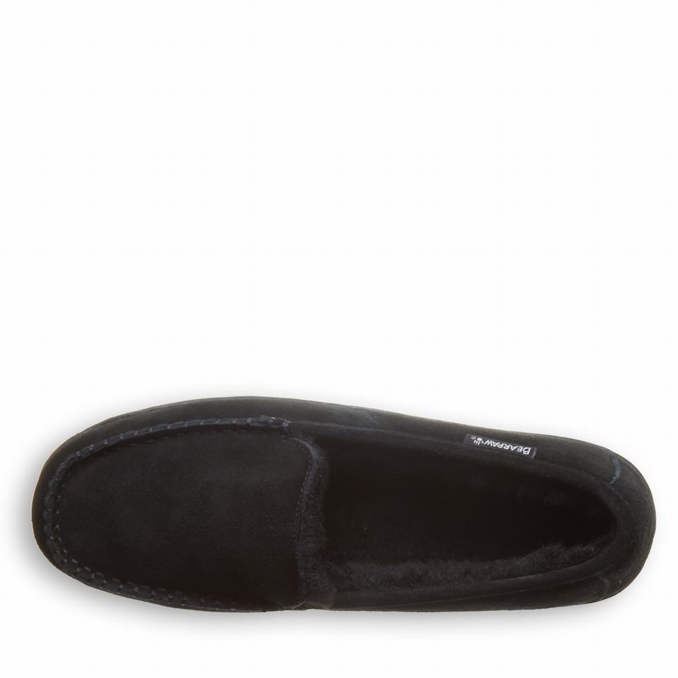 loafers Bearpaw Brian Hombre Negras | YUO6069LA
